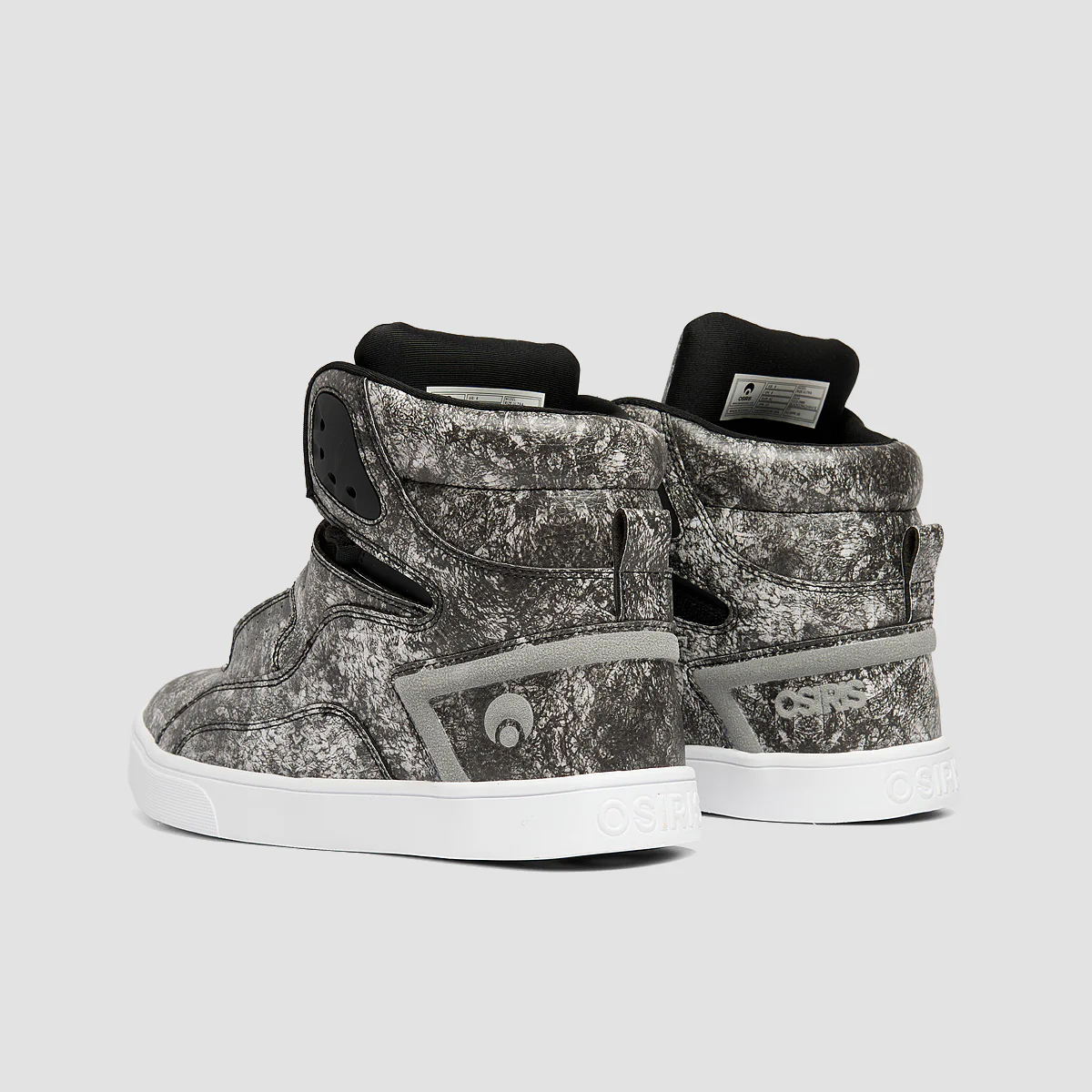 Osiris Rize Ultra High Top Shoes - Black/Crack/White - Image 3