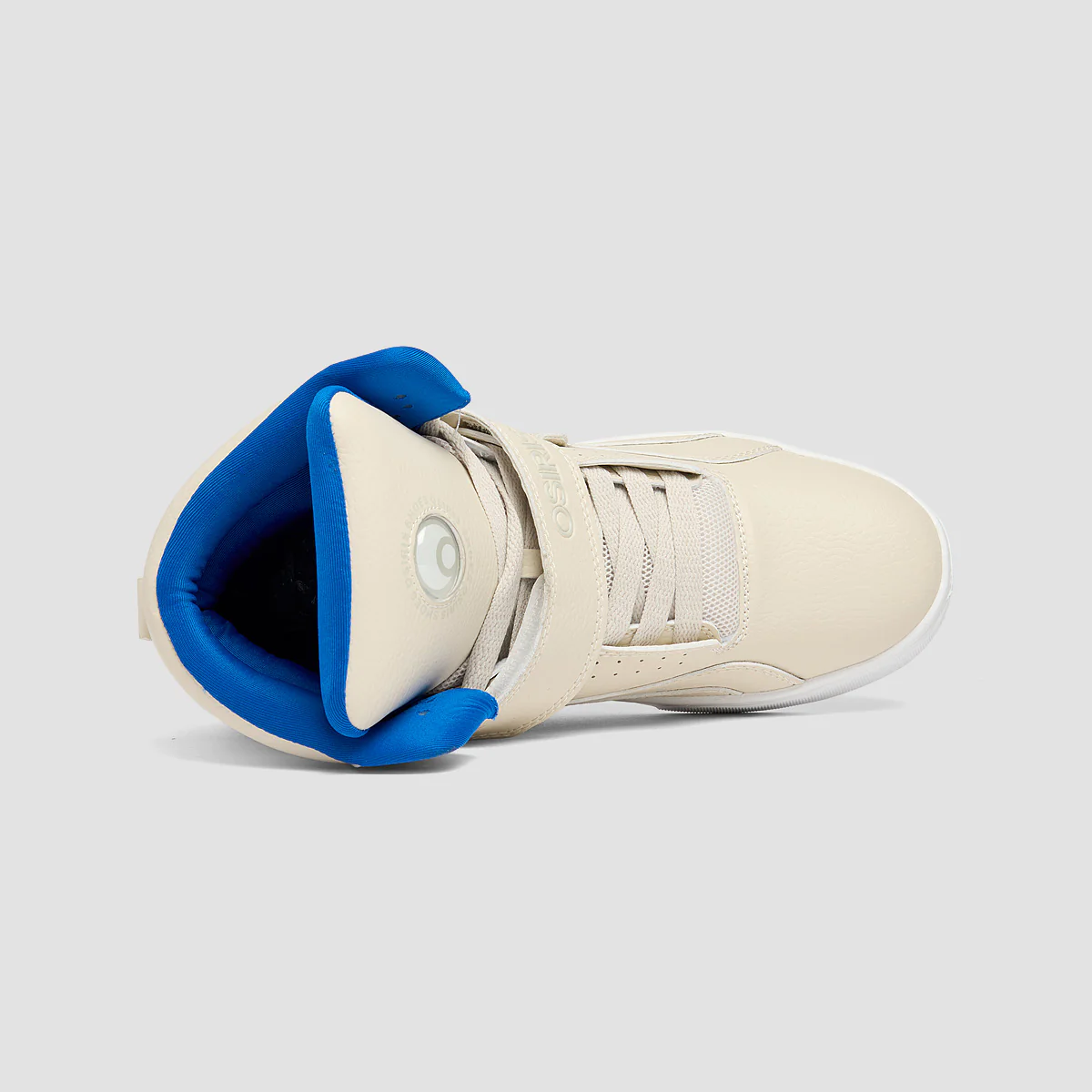Osiris Rize Ultra High Top Shoes - Cream/Grey/Blue - Image 4