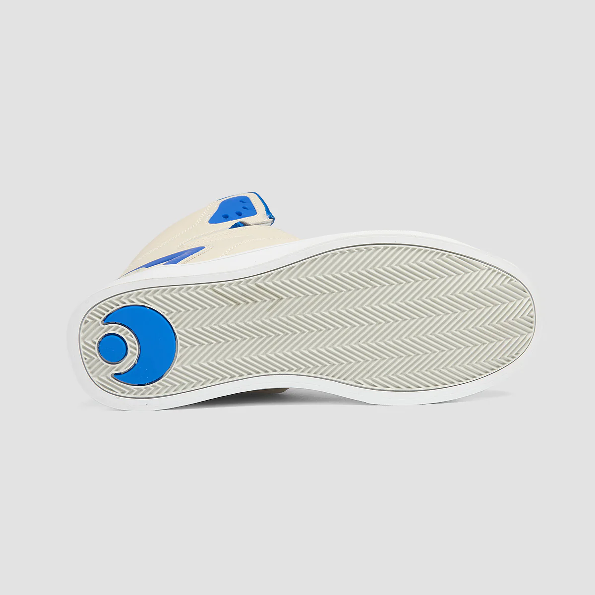 Osiris Rize Ultra High Top Shoes - Cream/Grey/Blue - Image 5