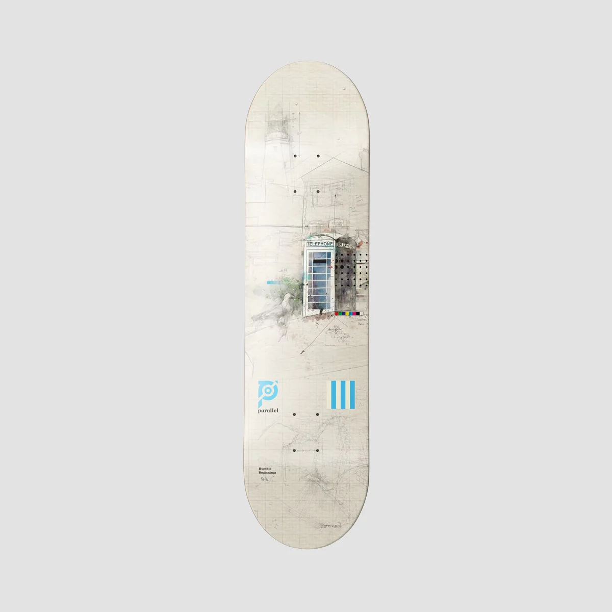 Parallel Heritage Telephone Skateboard Deck - 8.25"