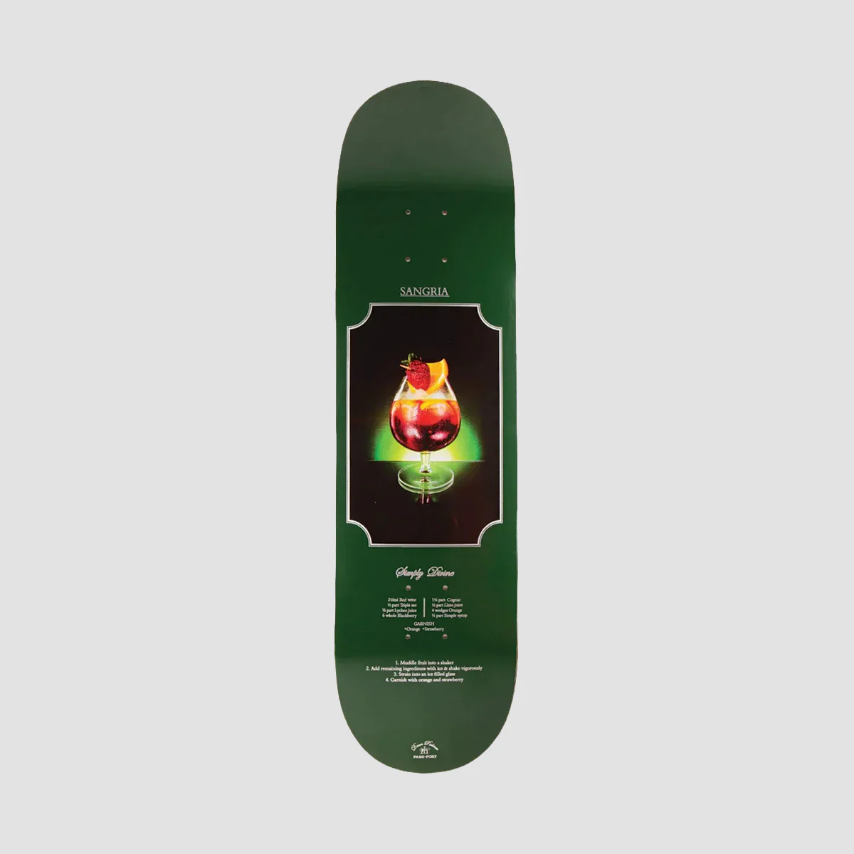 PASS-PORT Cocktail Pro Series Dean Sangria Skateboard Deck - 8"