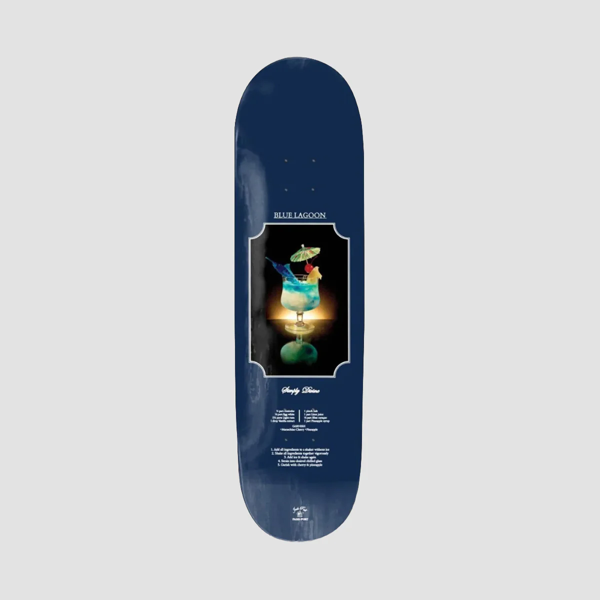 PASS-PORT Cocktail Pro Series Josh Blue Lagoon Skateboard Deck - 8.25"