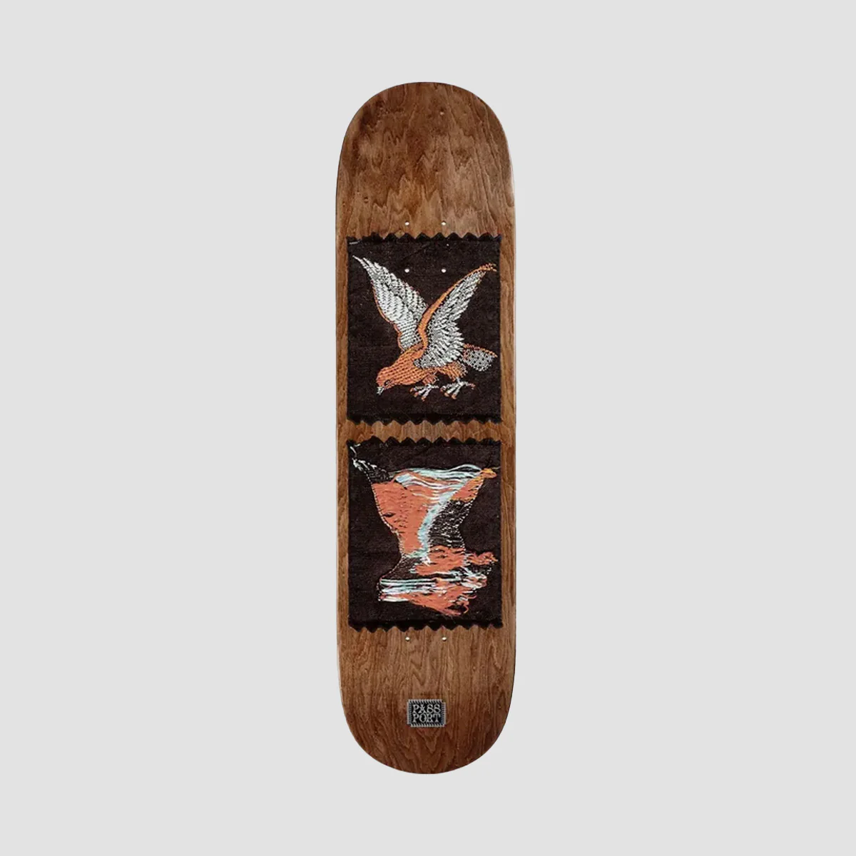 PASS-PORT Threads Series Falcon Skateboard Deck Brown - 8.125"