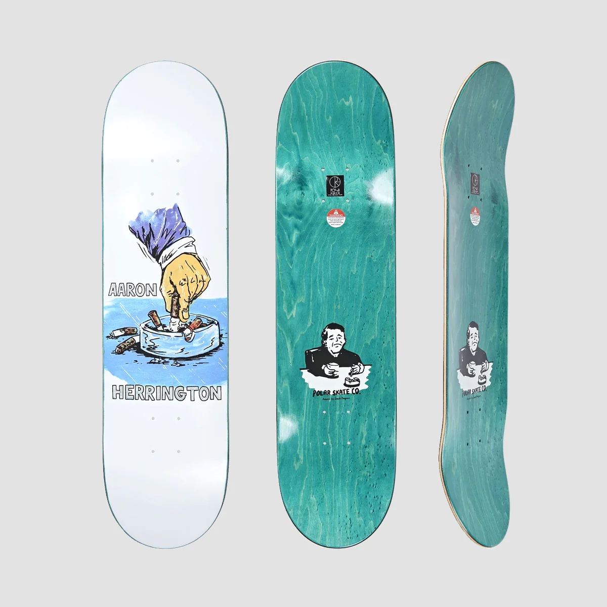 Polar Aaron Herrington Chain Smoker Skateboard Deck - 8.125" - Image 2