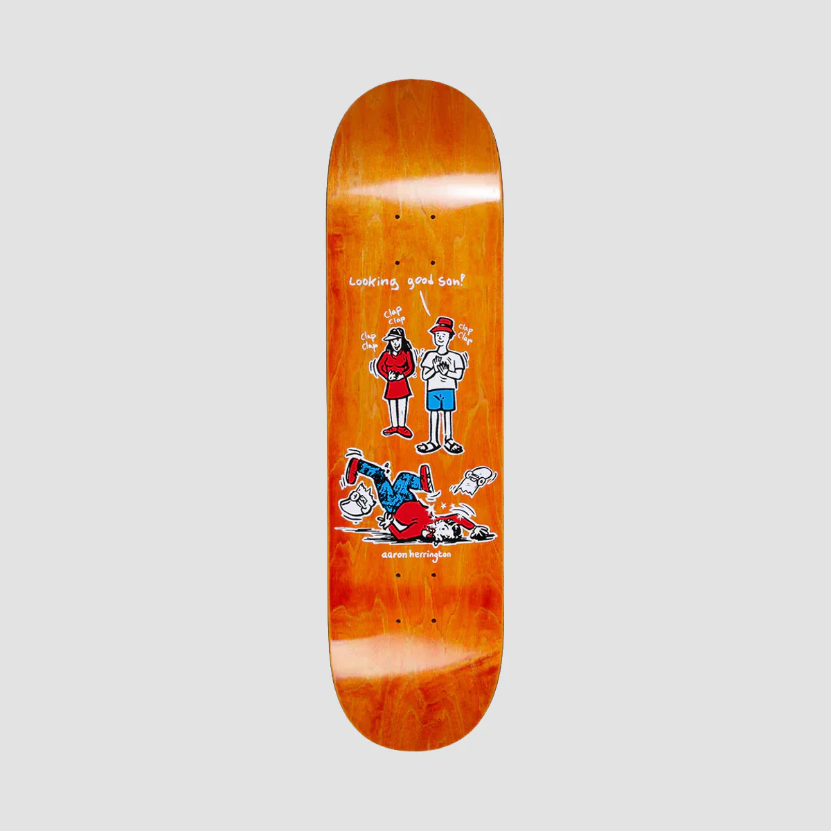 Polar Aaron Herrington Looking Good Son Skateboard Deck Various Stains - 8.25"
