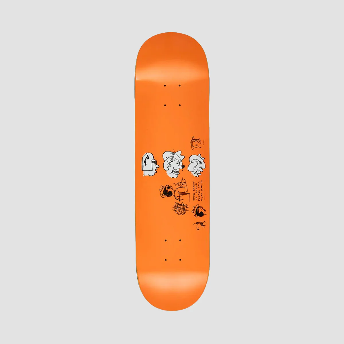 Polar Dane Brady Mia Skateboard Deck Orange - 8.5"