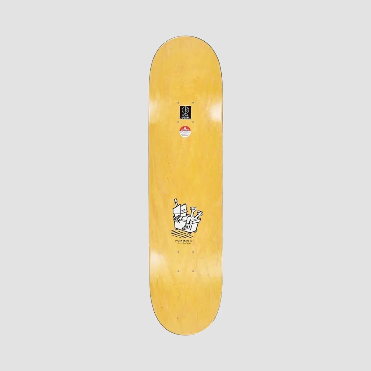 Polar Dane Brady Mopping Skateboard Deck White - 8.25" - Image 2