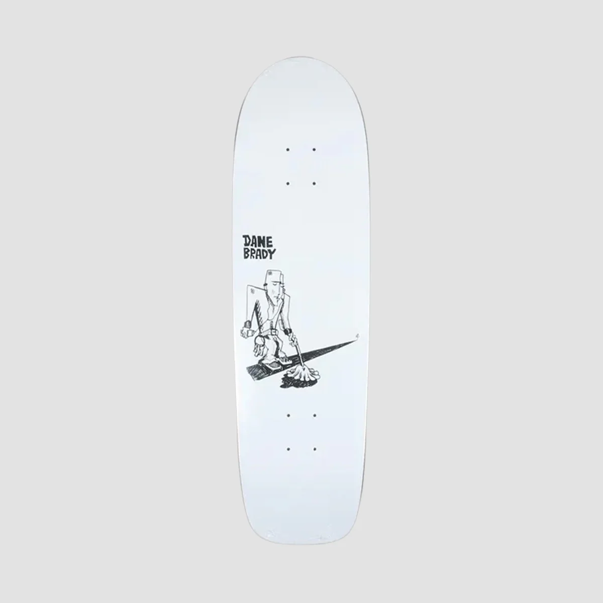 Polar Dane Brady Mopping Surf Jr Skateboard Deck White - 8.75"