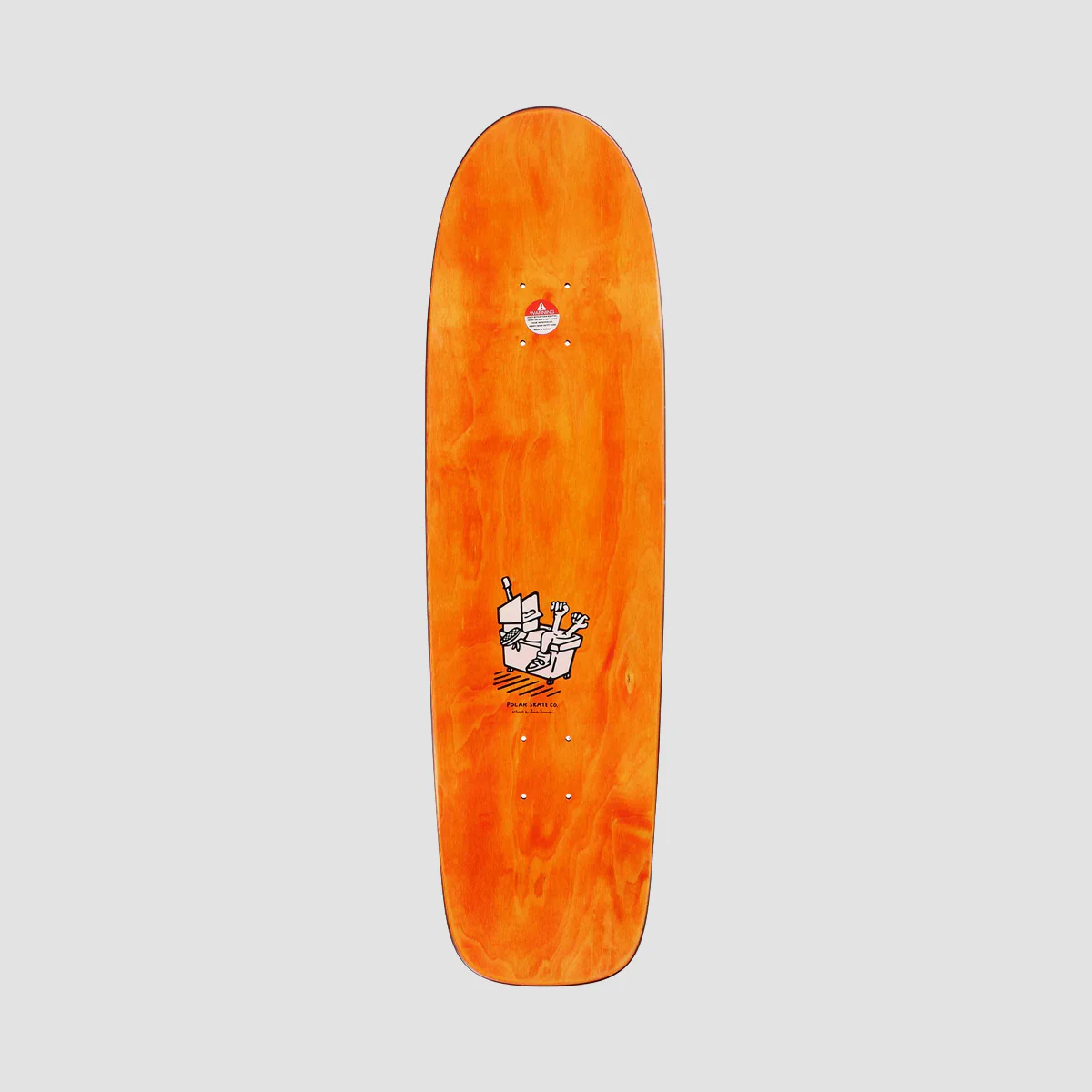 Polar Dane Brady Mopping Surf Jr Skateboard Deck White - 8.75" - Image 2