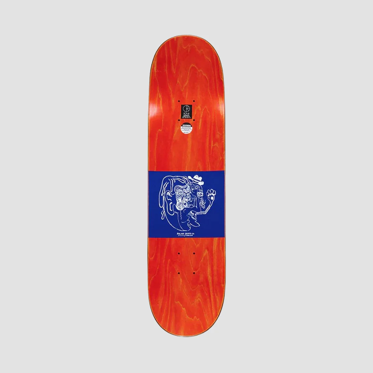 Polar Dane Brady Pigeons Skateboard Deck White - 8.375" - Image 2