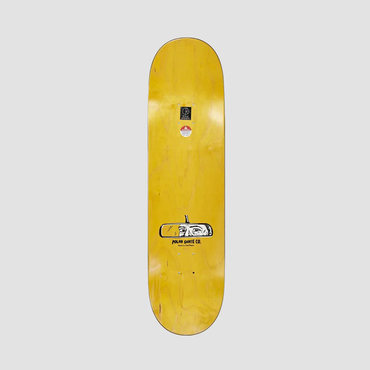 Polar Oskar Rozenberg Drivers License Skateboard Deck Yellow - 8.375" - Image 2