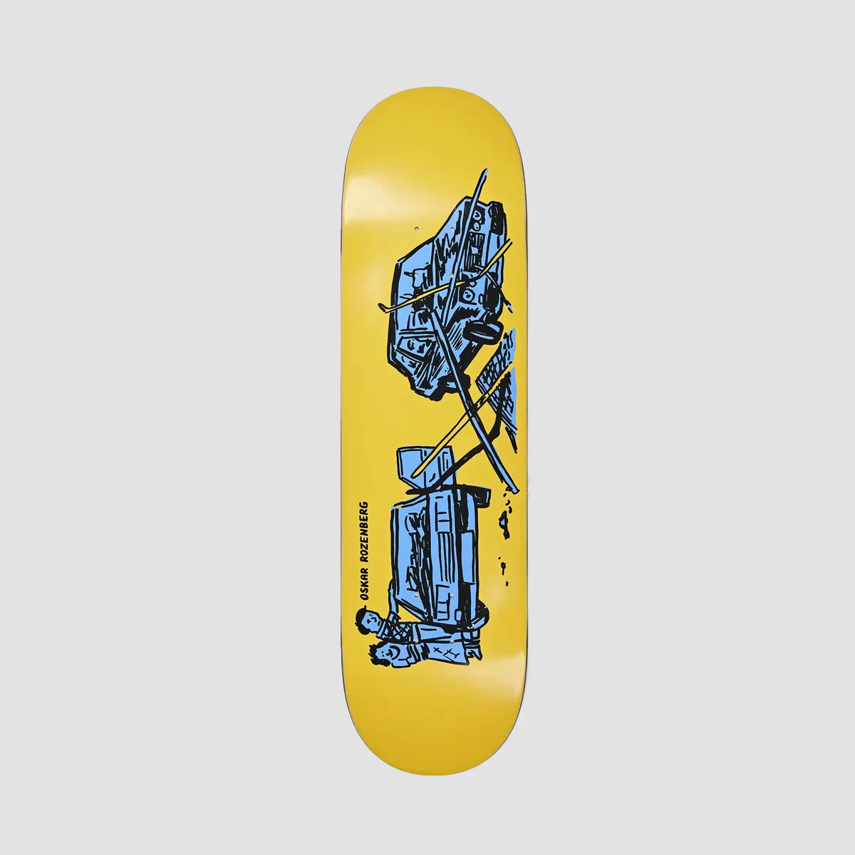Polar Oskar Rozenberg Drivers License Skateboard Deck Yellow - 8.625"