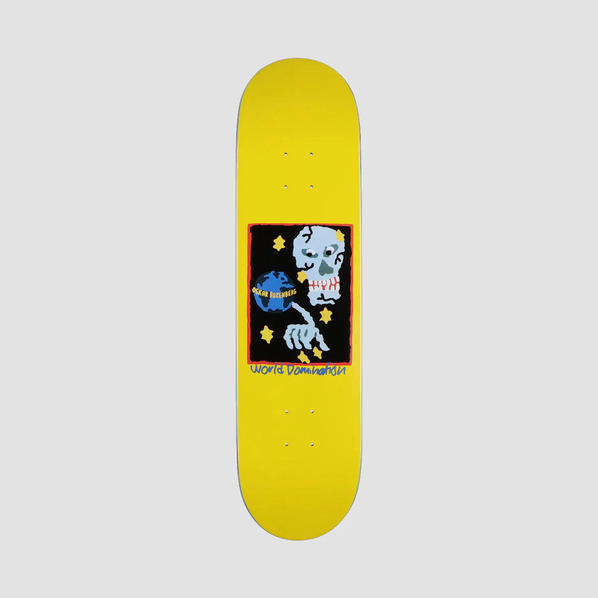 Polar Oskar Rozenberg World Domination Skateboard Deck Yellow - 8.125"