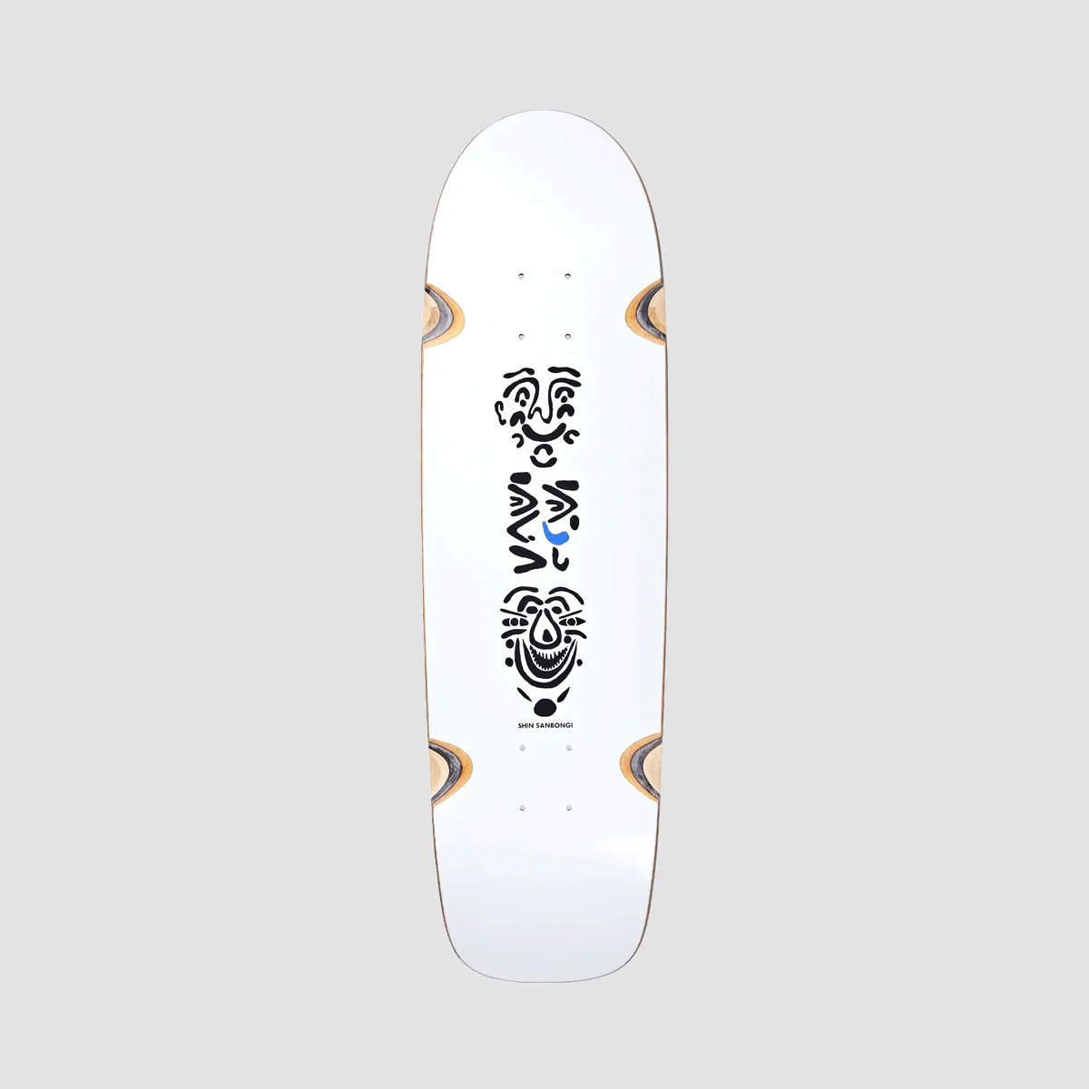 Polar Shin Sanbongi Faces WW White Skateboard Deck Surf SR - 9"