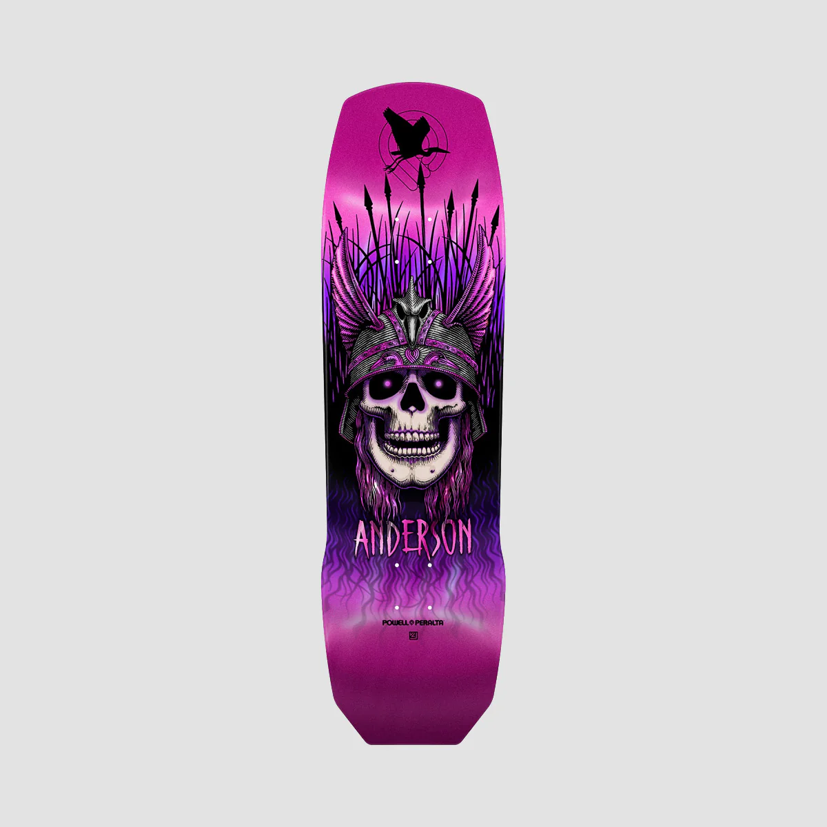 Powell Peralta Andy Anderson Heron 7-Ply 290 Skateboard Deck Pink Foil - 9.13"