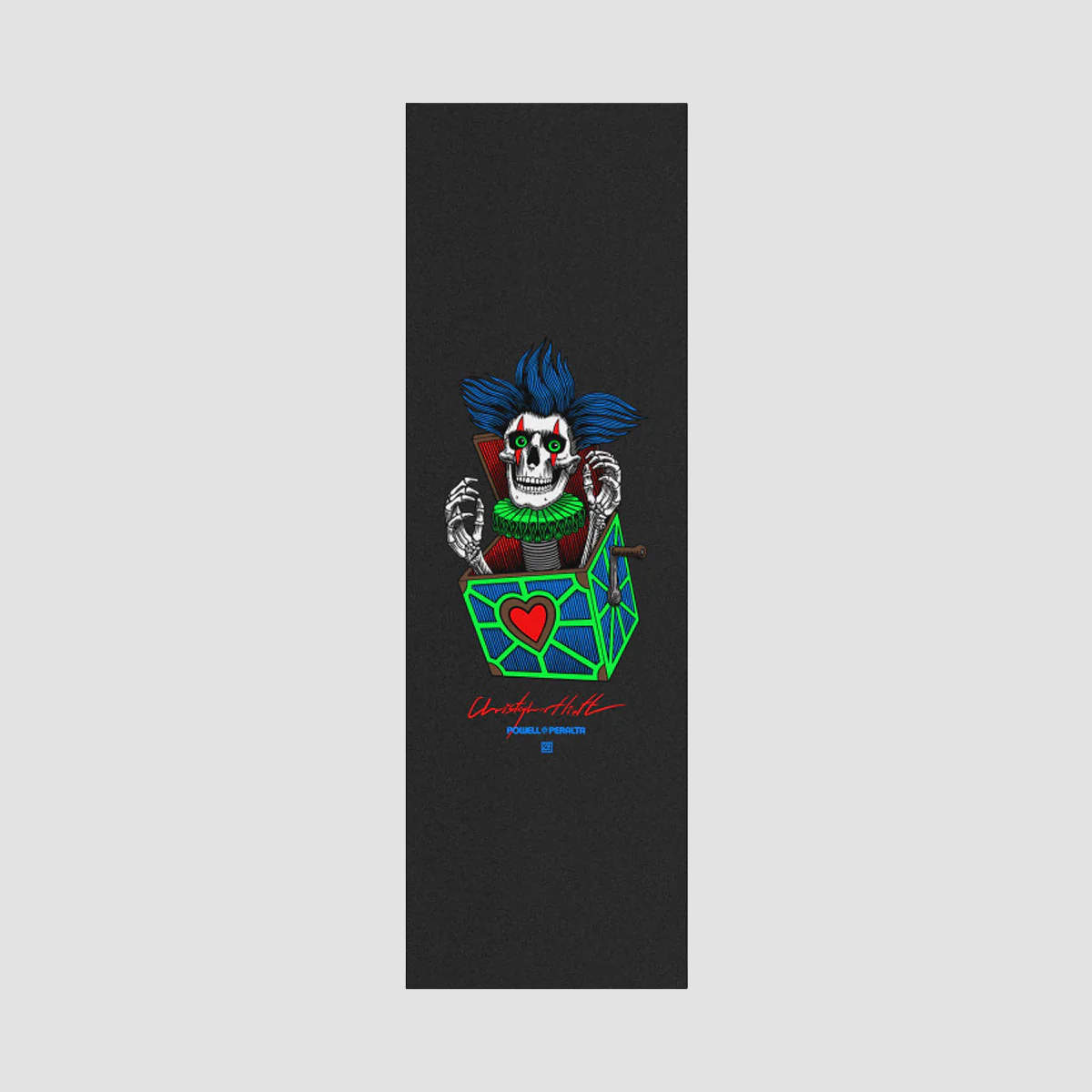 Powell Peralta Chris Hiett Skull Grip Tape Black - 10.5"