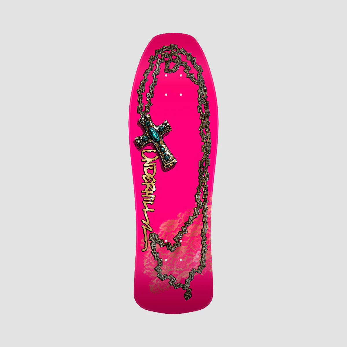 Powell Peralta Ray Underhill Cross Reissue Skateboard Deck Burgundy/Gold - 10"