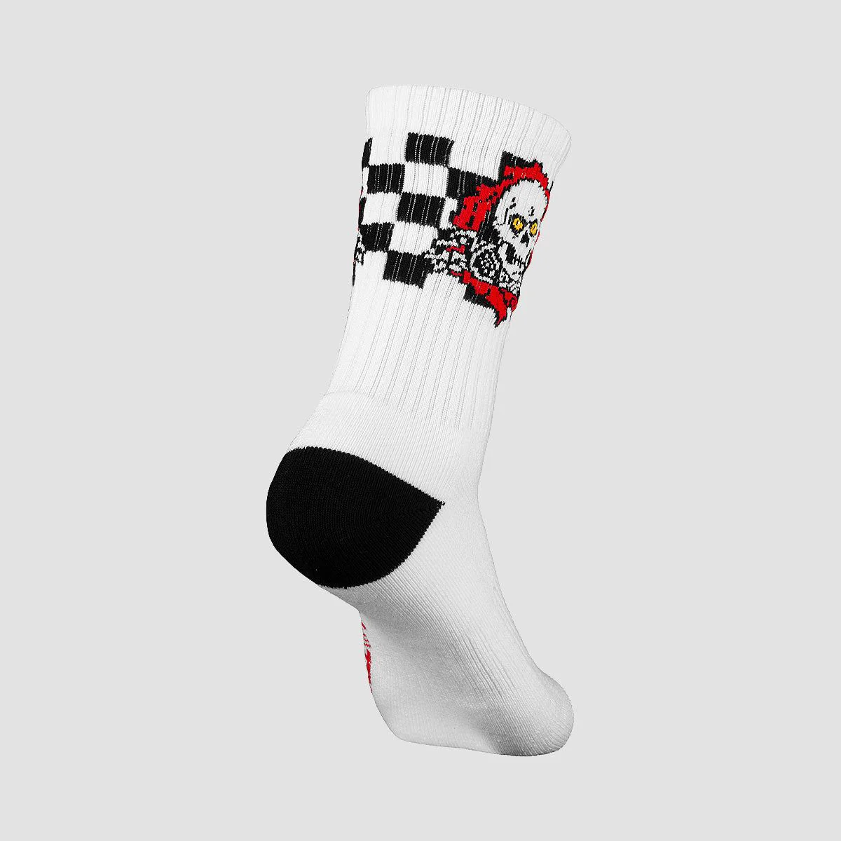 Powell Peralta Ripper Socks Checker Stripes Red/Black - Image 2