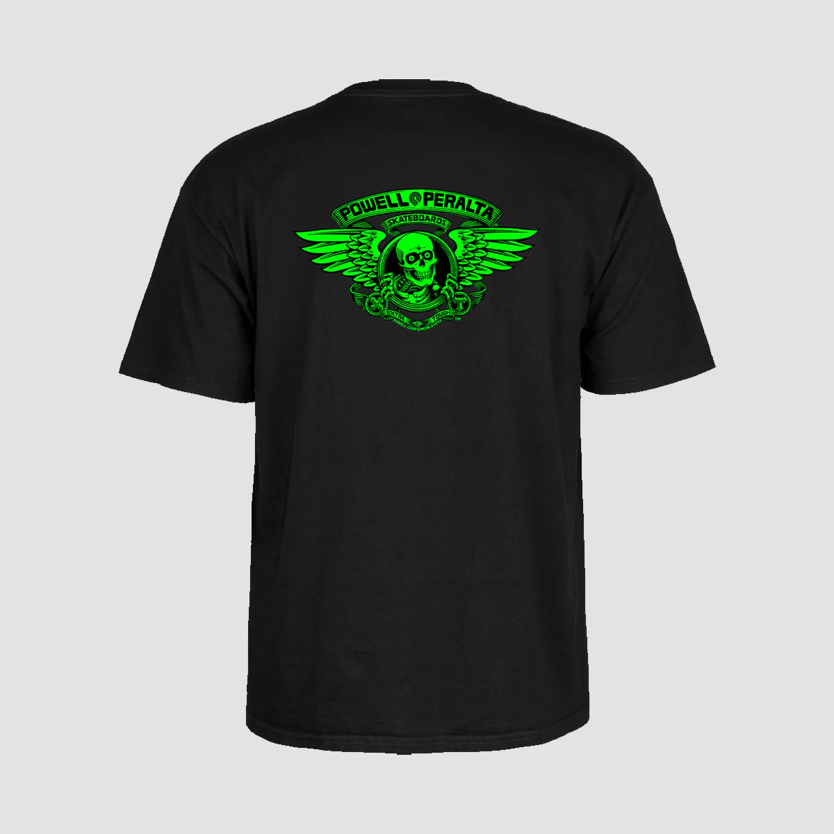 Powell Peralta Winged Ripper T-Shirt Green Blacklight Black