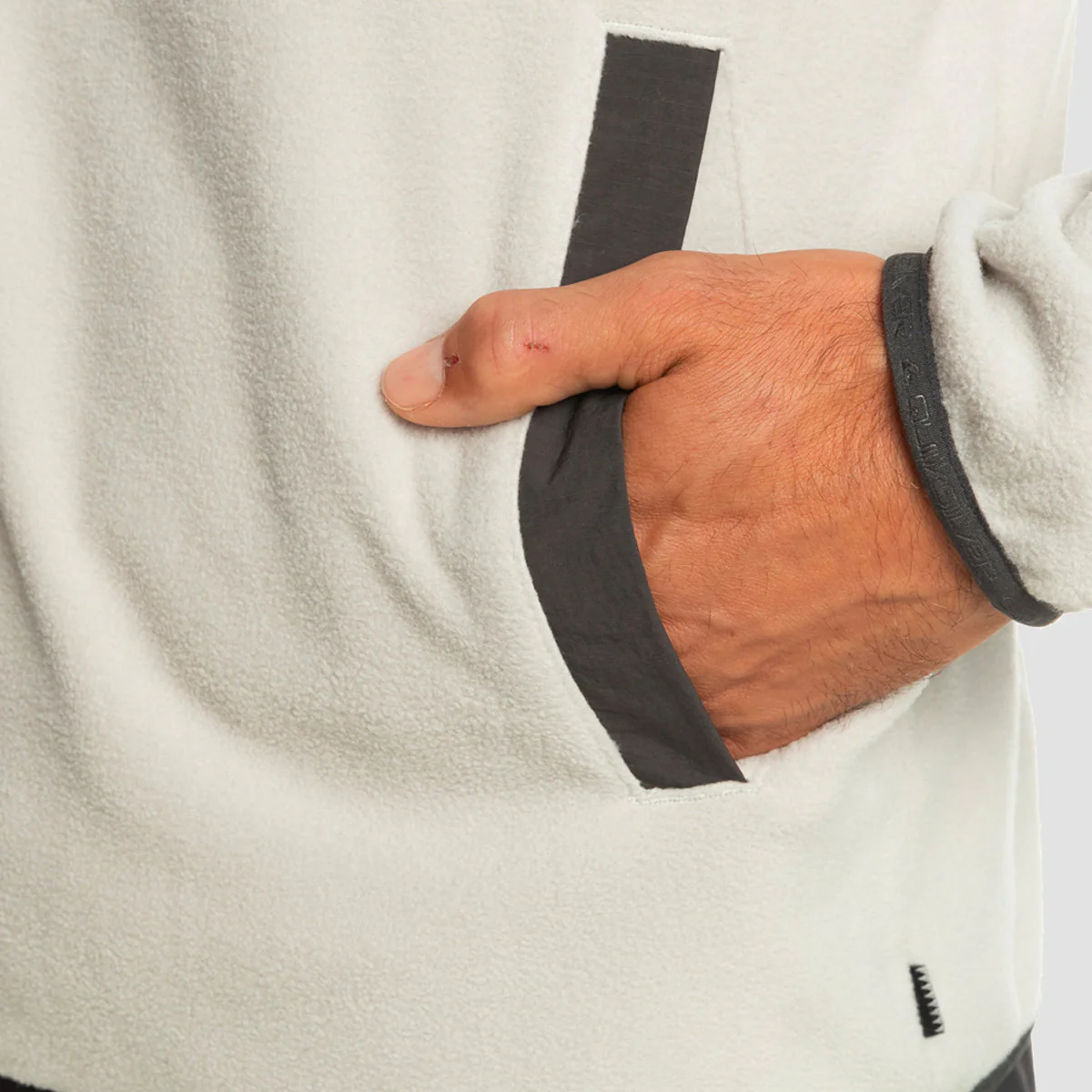 Quiksilver No Destination 2 Mock Neck Fleece Grey Violet - Image 3