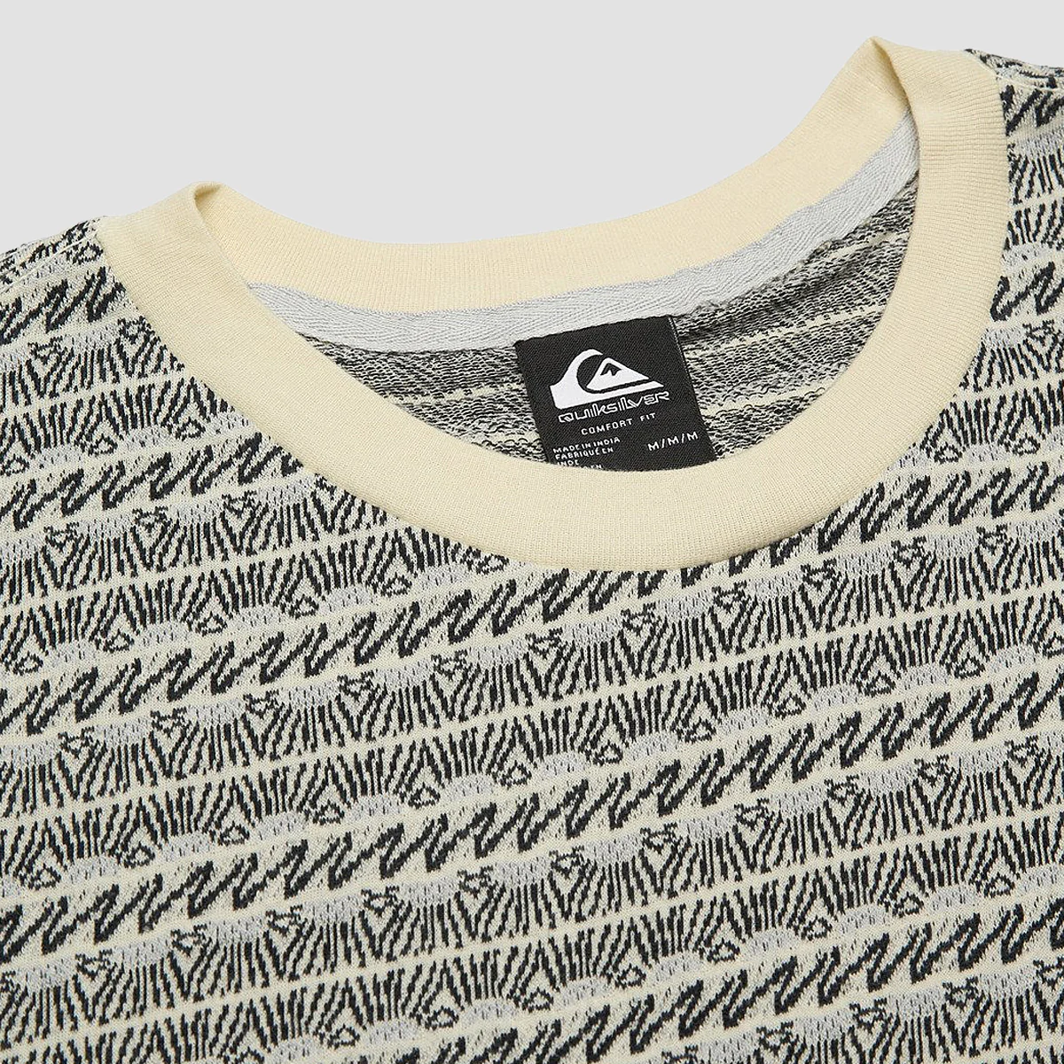 Quiksilver Okano Jacquard T-Shirt Bone White Horizons Horizontal - Image 2
