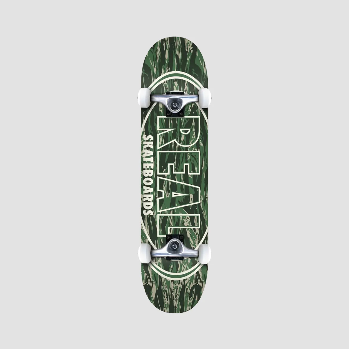 Real Stealth Oval Skateboard Green - 7.50"