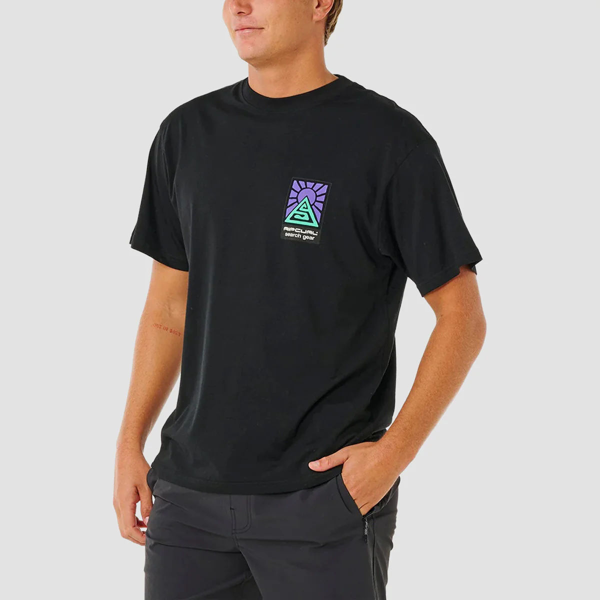 Rip Curl Search Dawn T-Shirt Black - Image 2