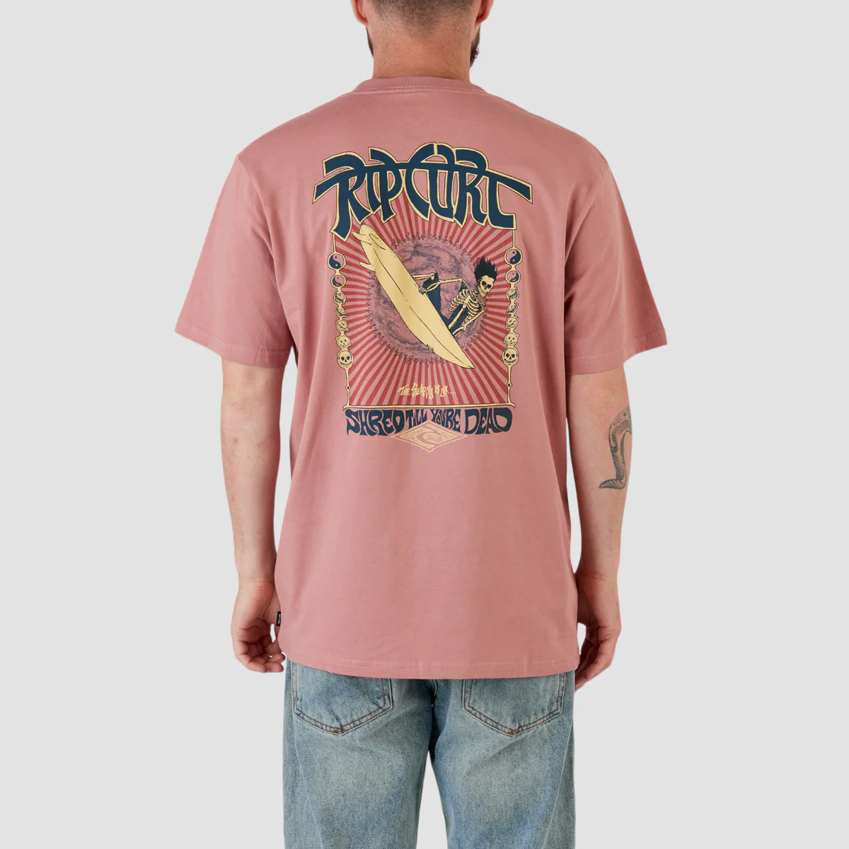 Rip Curl Shred Till Dead T-Shirt Mushroom - Image 2