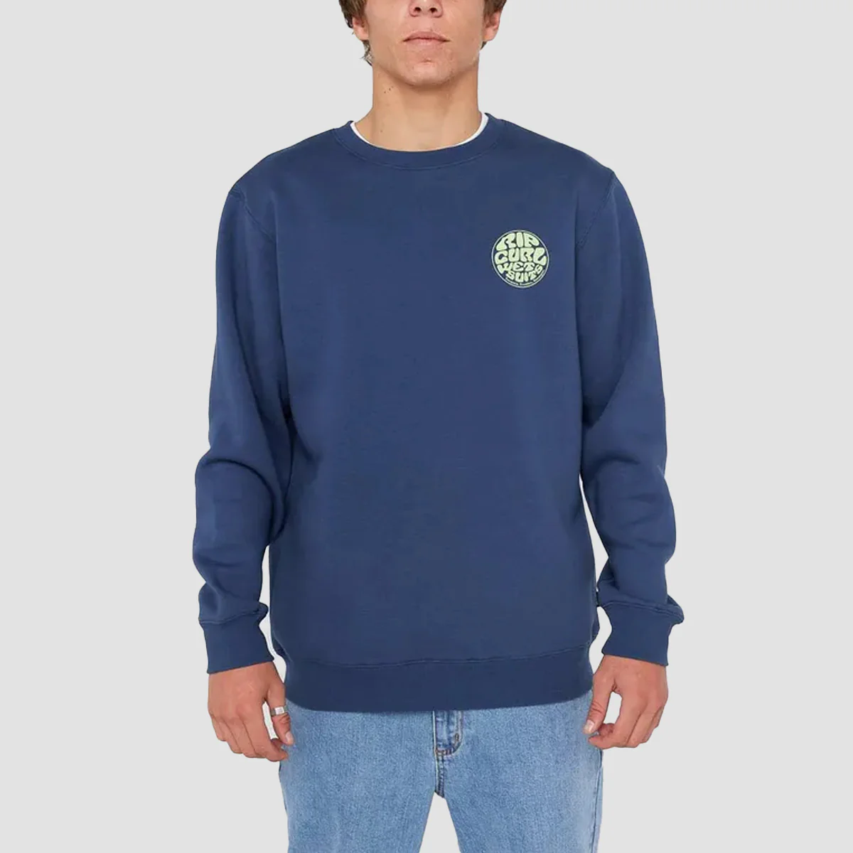 Rip Curl Wetsuit Icon Crew Sweatshirt Light Navy