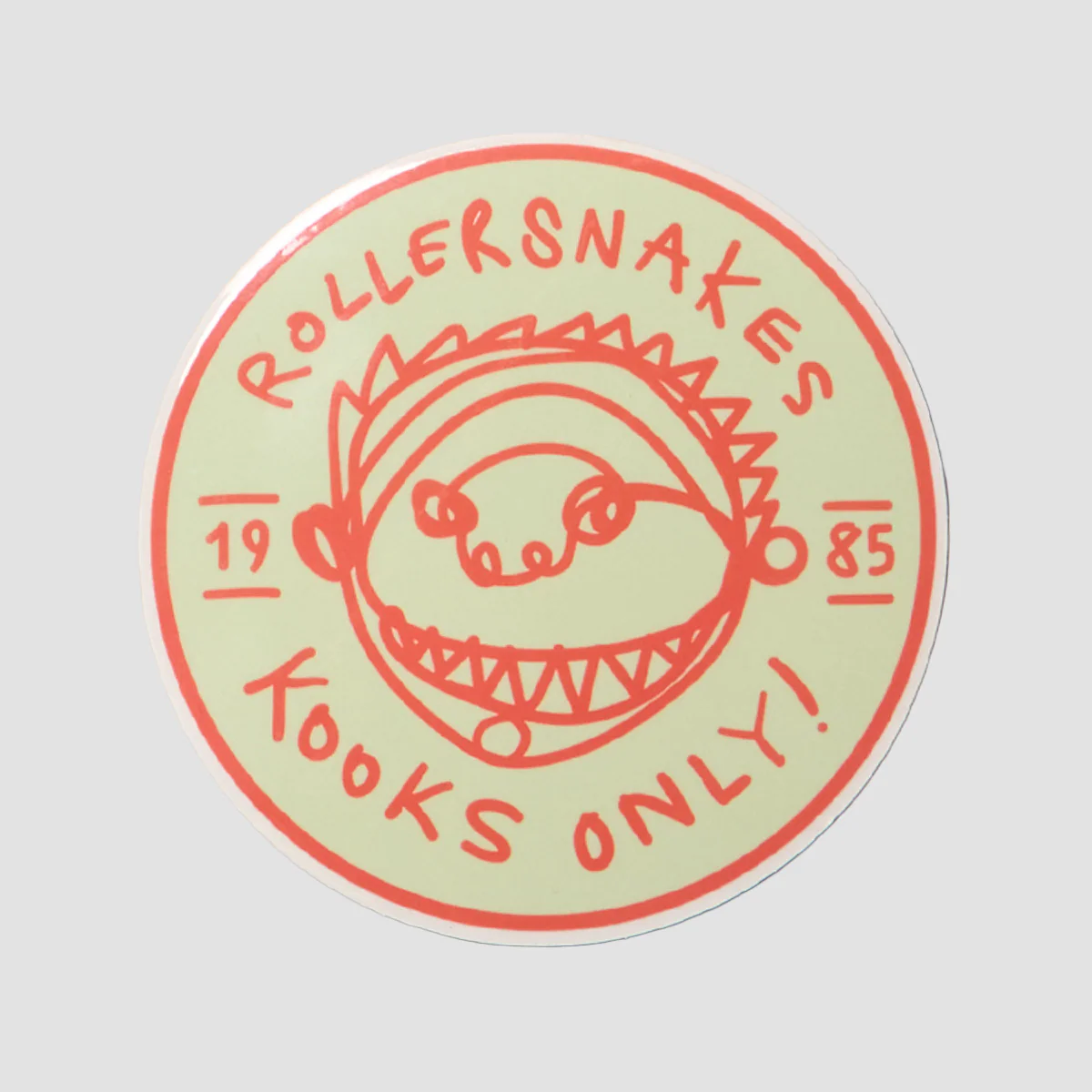 Rollersnakes Kooks Only Sticker 80mm