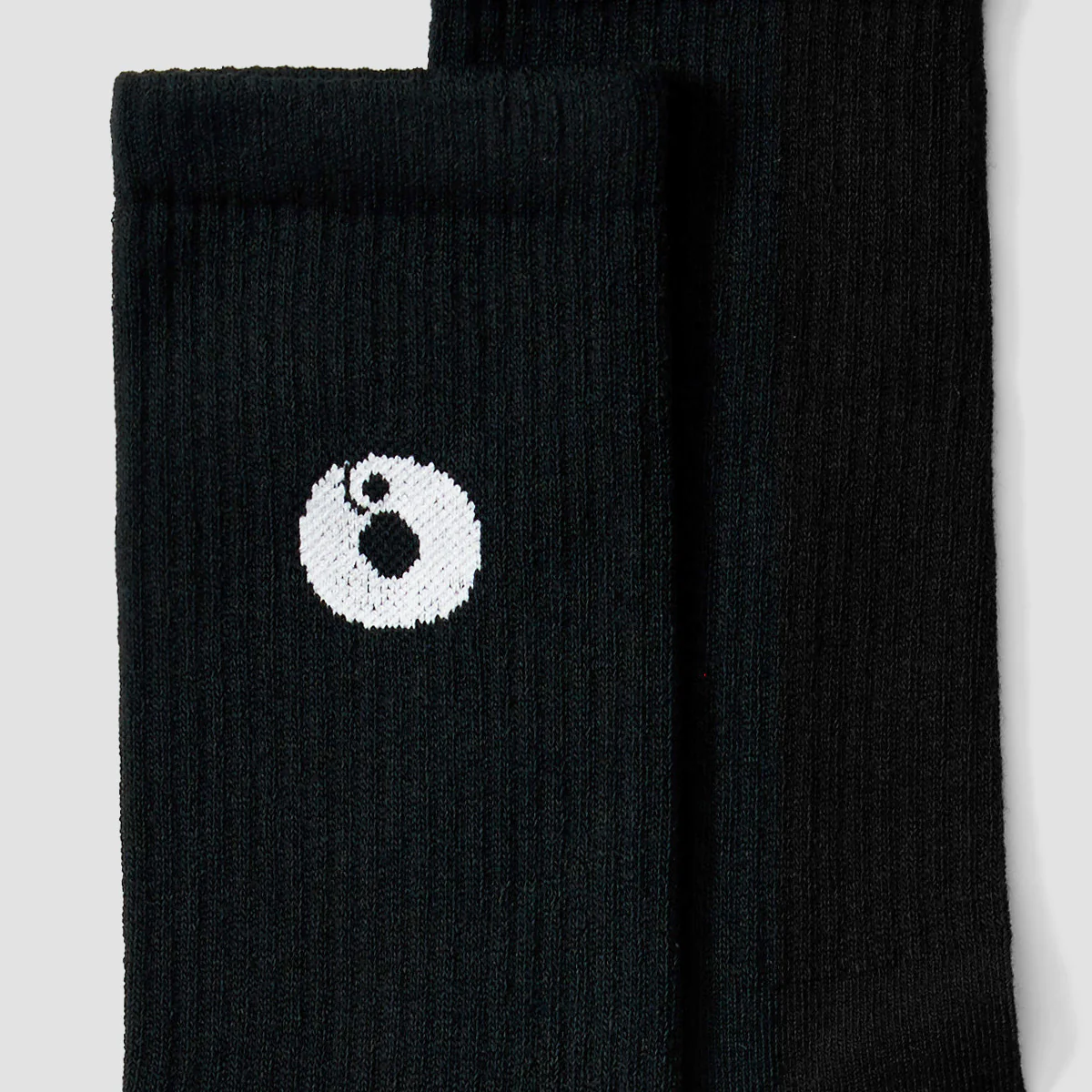 Rollersnakes Logo Crew Socks Black - Image 2