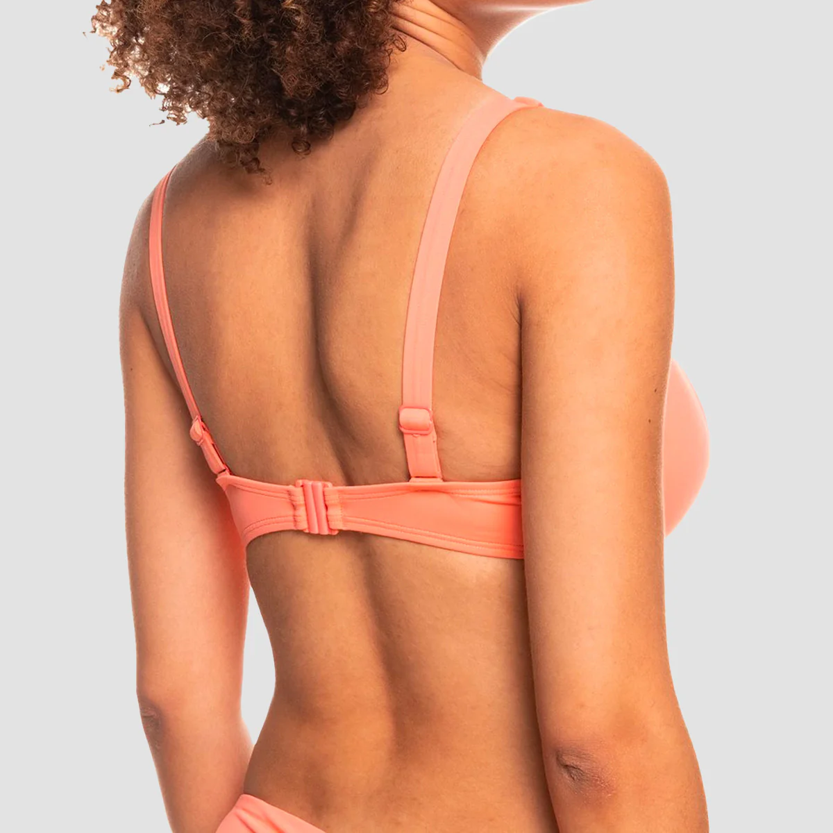 Roxy Beach Classics D-Cup Underwired Bikini Top Fusion Coral - Solid - Womens - Image 2