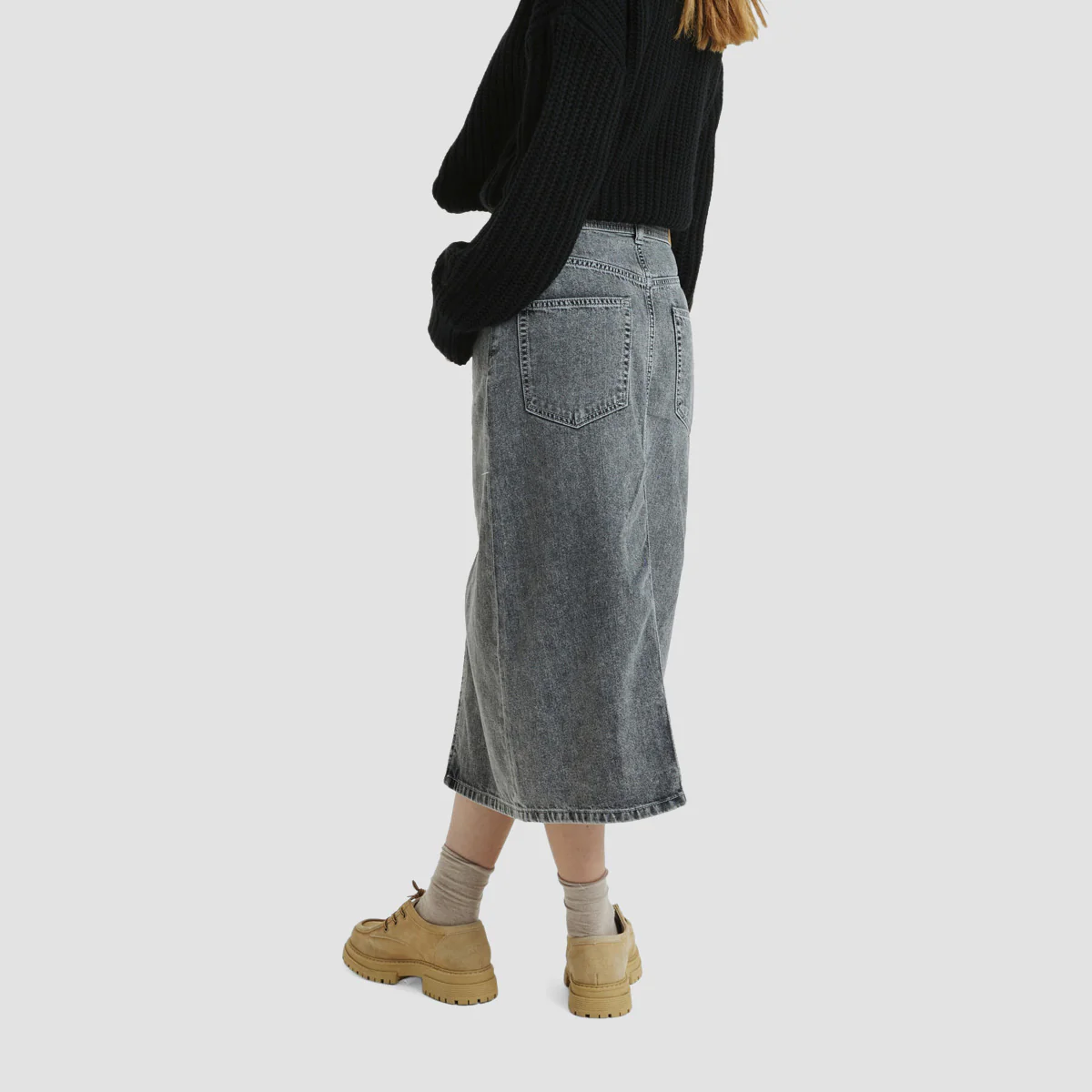 Roxy Cold Winds Midi Denim Skirt Mid Grey - Womens - Image 2