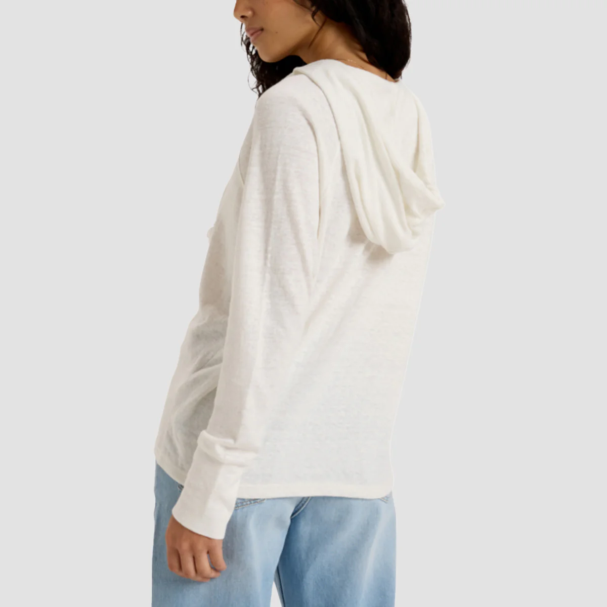 Roxy Destination Surf lightweight Pullover Hoodie Snow White - Womens - Image 2