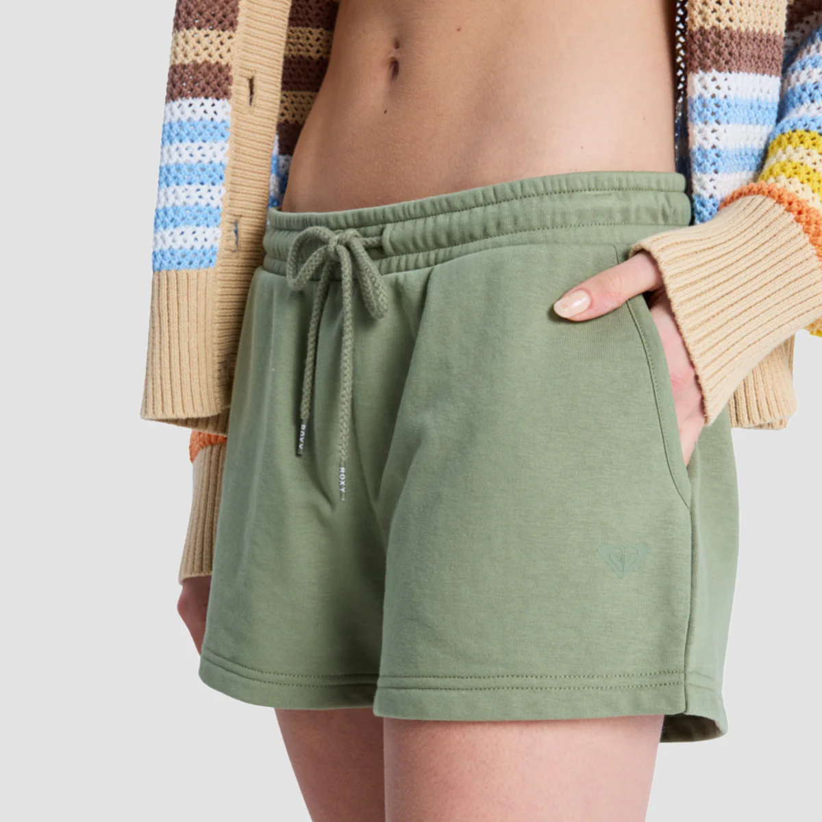 Roxy Surf Stoked Shorts Oil Green - Womens