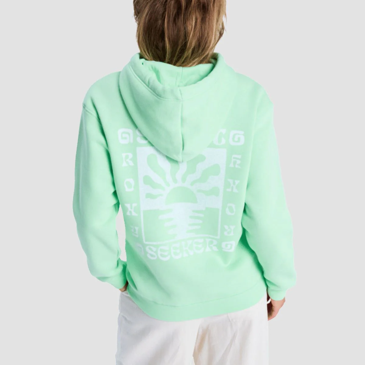 Roxy Surf Stoked VT Pullover Hoodie Pistachio Green - Womens - Image 2