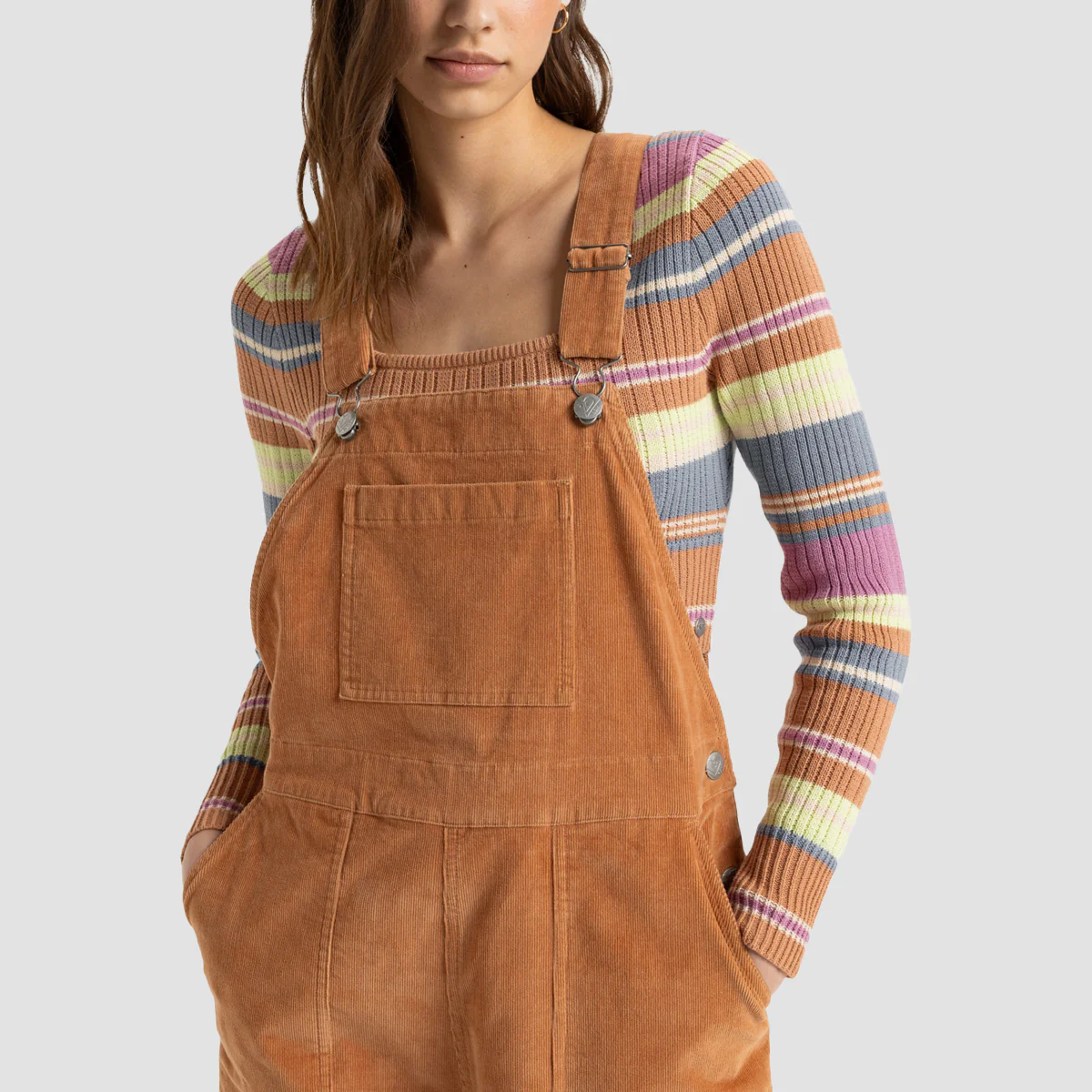 Roxy Trailblazer Overall Dungarees Camel - Womens - Image 4