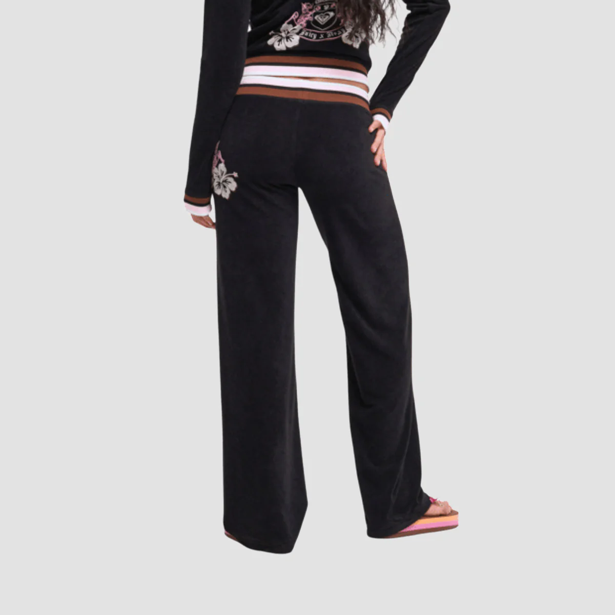 Roxy X Juicy Couture Straight Pants Anthracite - Image 2