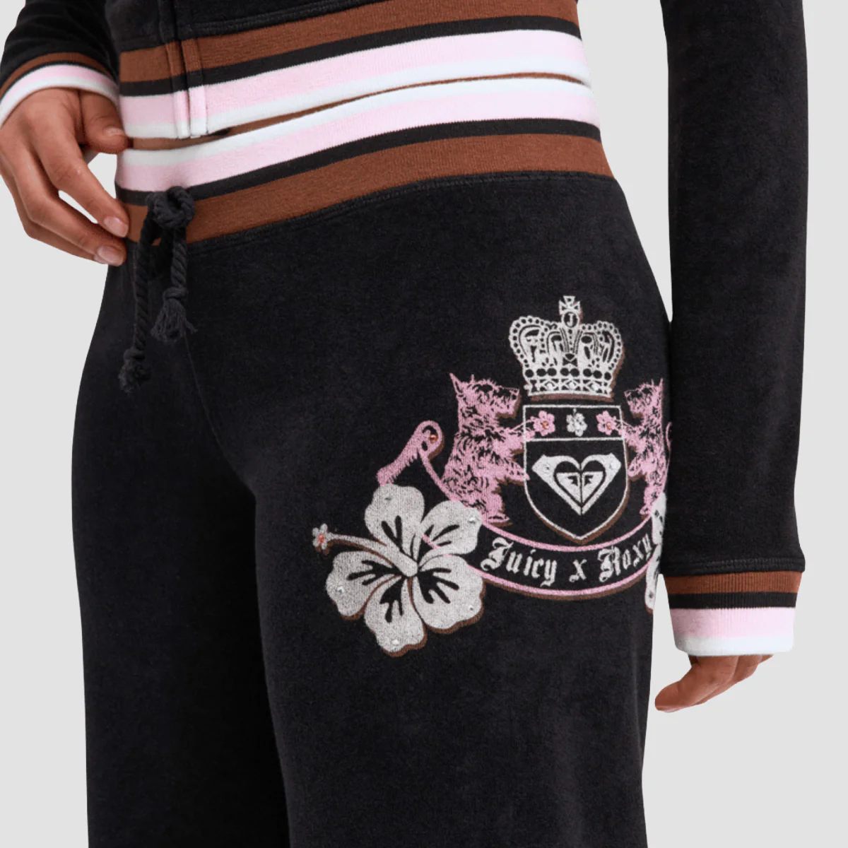 Roxy X Juicy Couture Straight Pants Anthracite - Image 3