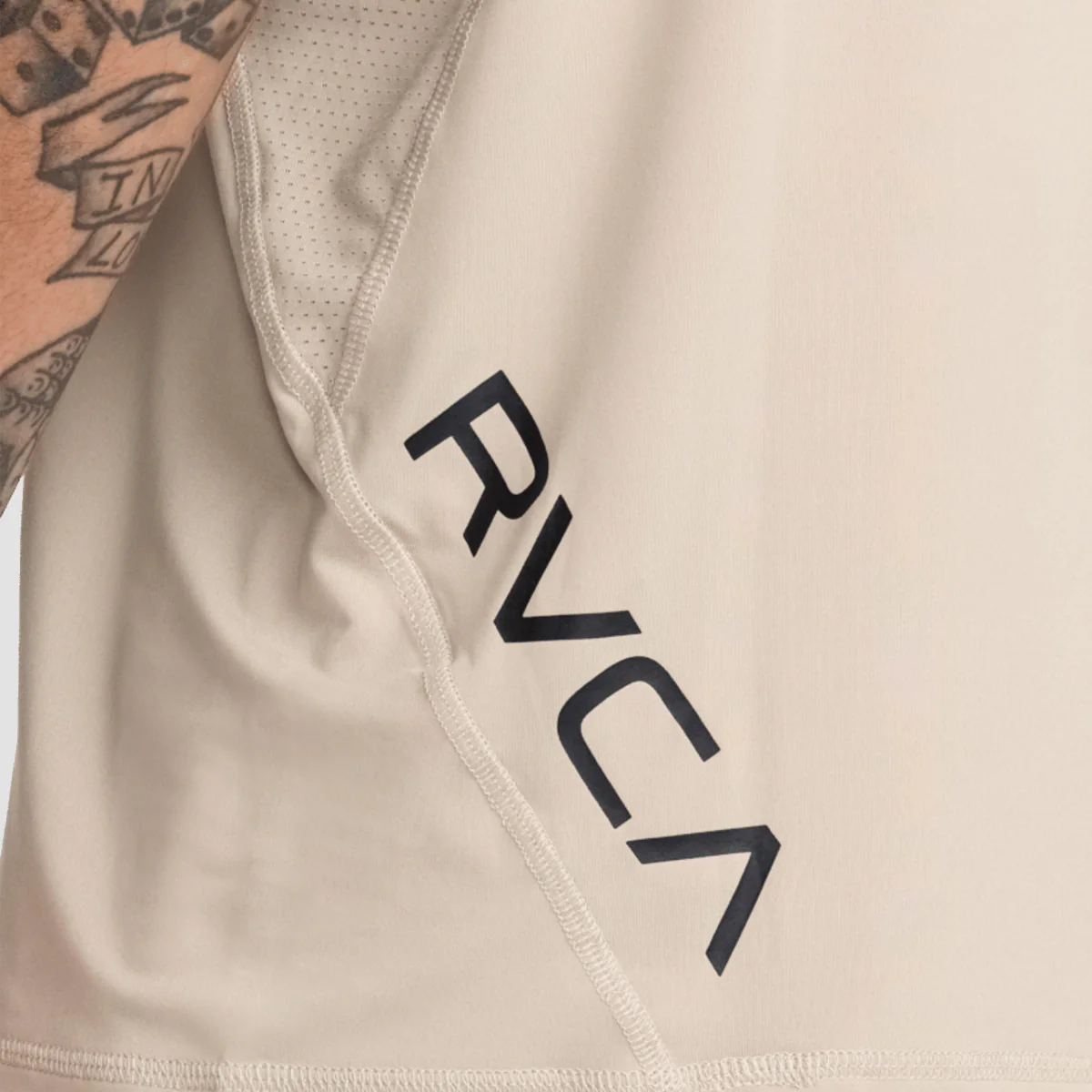 RVCA Sport Vent Technical T-Shirt Light Khaki - Image 2