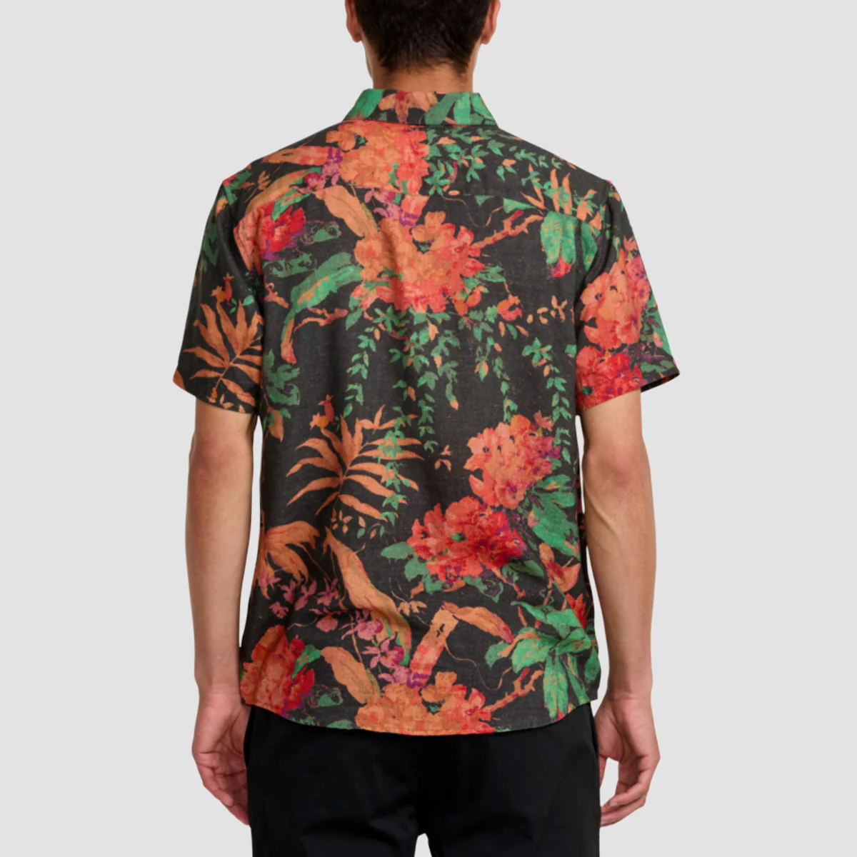 RVCA Tapestry Short Sleeve Shirt Black - Image 2