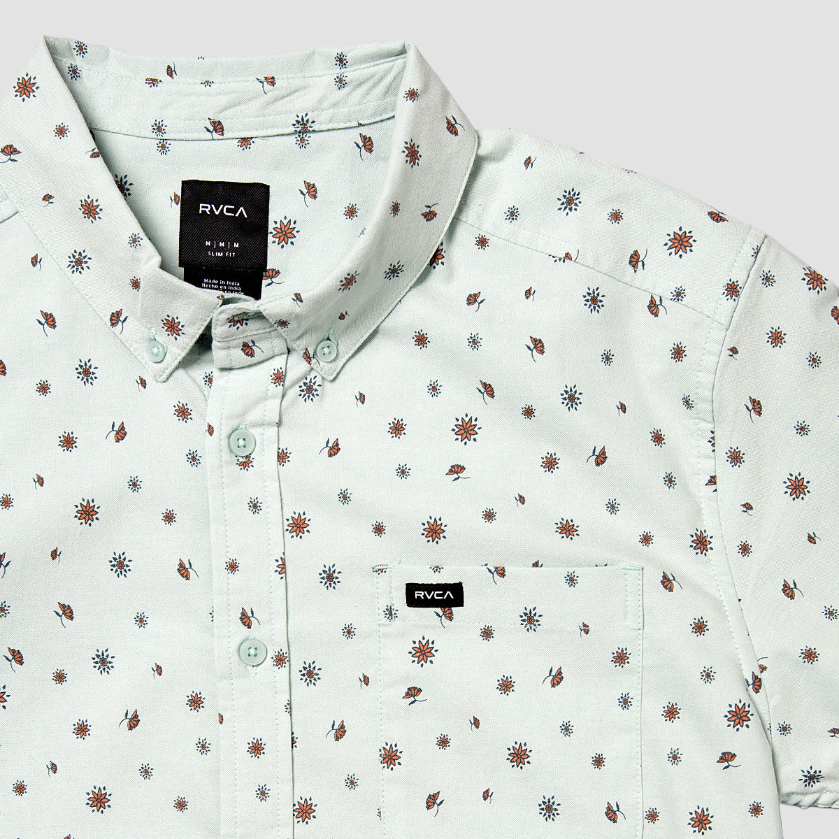 RVCA That'll Do Print Short Sleeve Shirt Blue Haze - Image 2