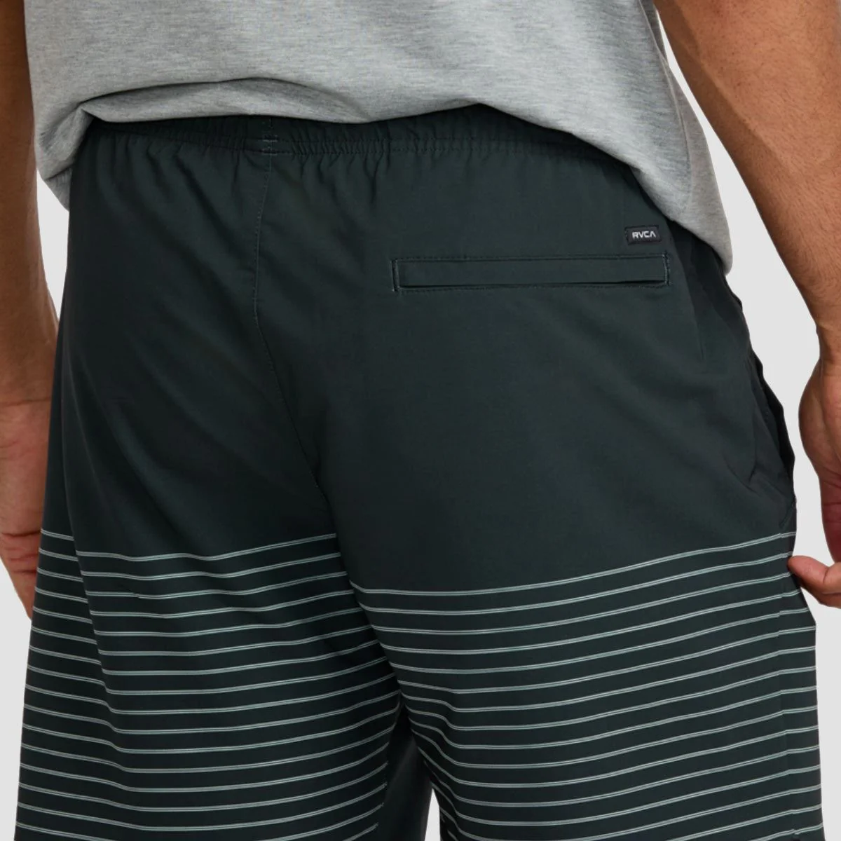 RVCA VA Sport Yogger Stretch 17" Performance Shorts Black Stripe - Image 3
