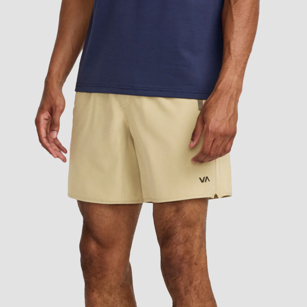 RVCA VA Sport Yogger Stretch 17" Performance Shorts Heather Khaki - Image 2
