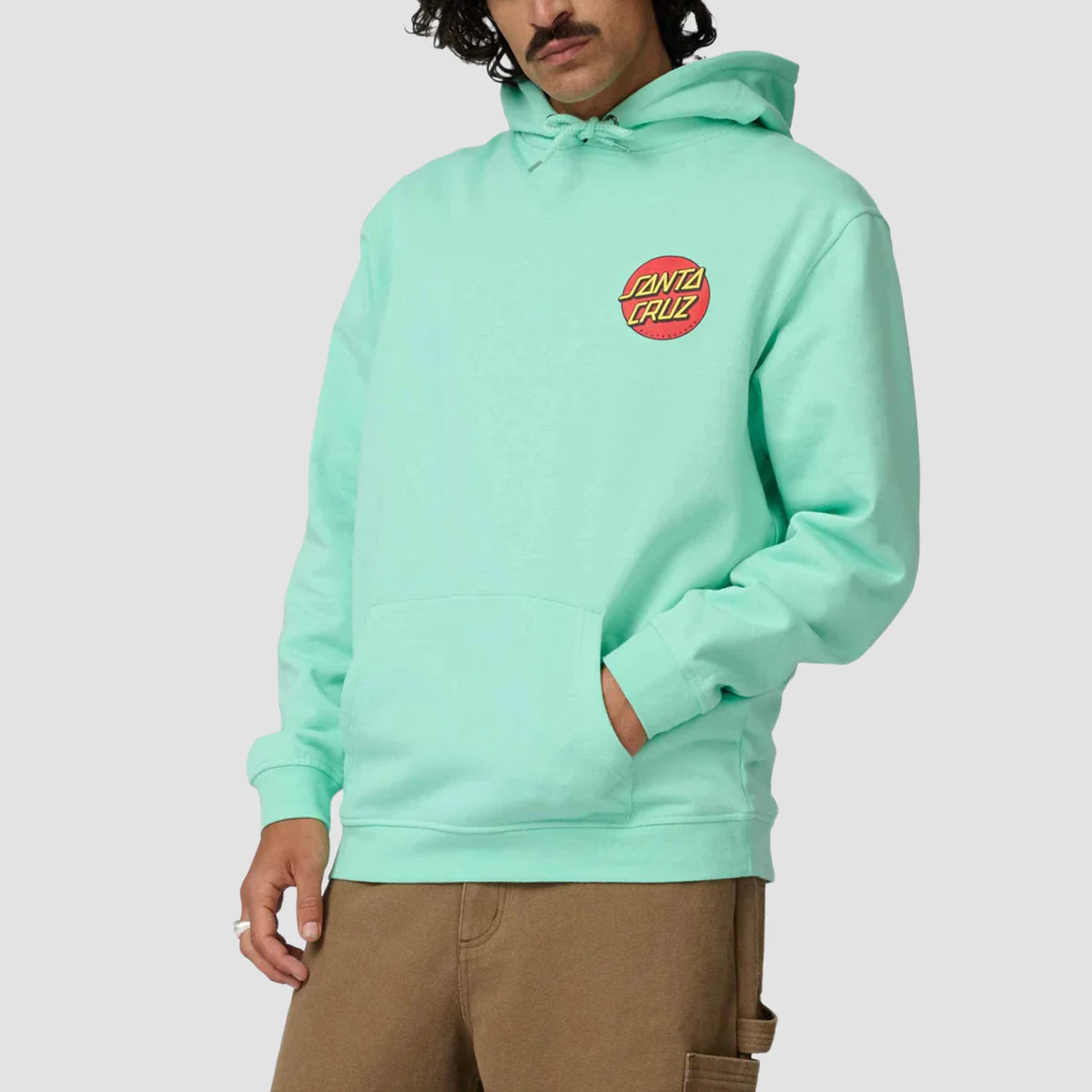 Santa Cruz Classic Dot Chest Pullover Hoodie Mint - Image 2