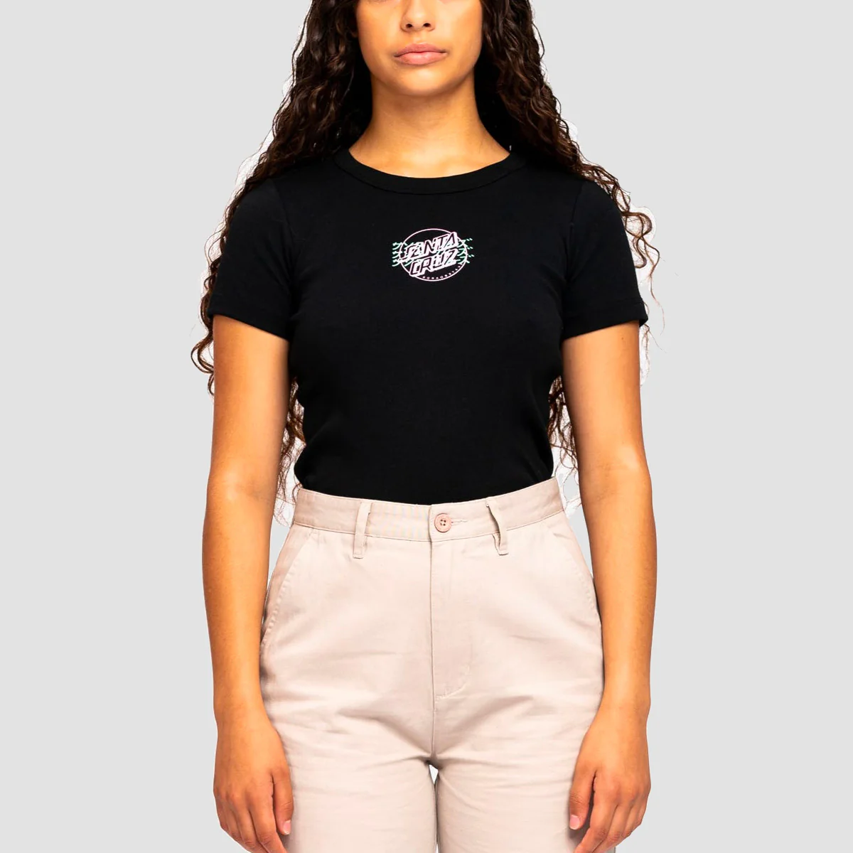 Santa Cruz Crime Hand T-Shirt Black - Womens - Image 2
