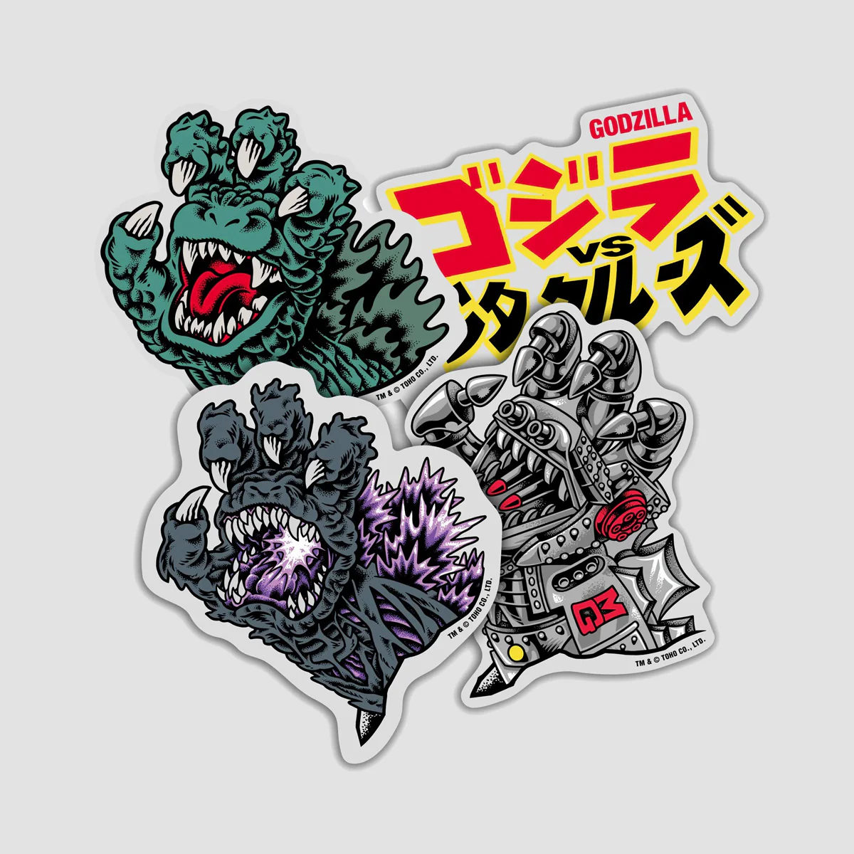 Santa Cruz Godzilla vs Santa Cruz Clear Stickers Assorted Colour