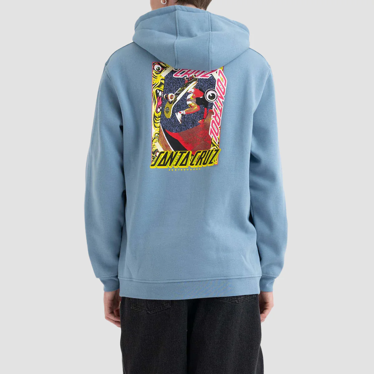 Santa Cruz Roskopp Cruz Control Pullover Hoodie Faded Denim