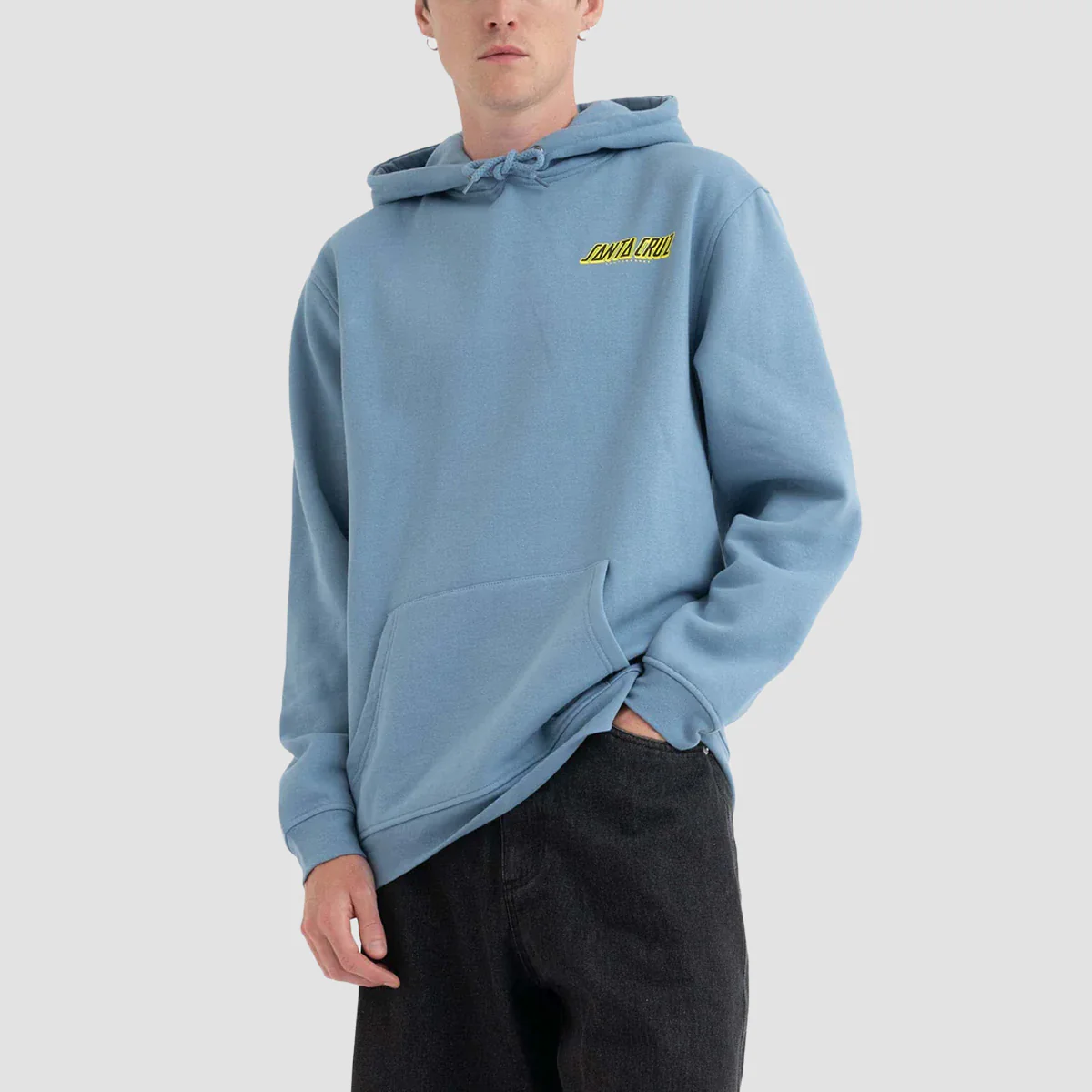 Santa Cruz Roskopp Cruz Control Pullover Hoodie Faded Denim - Image 2