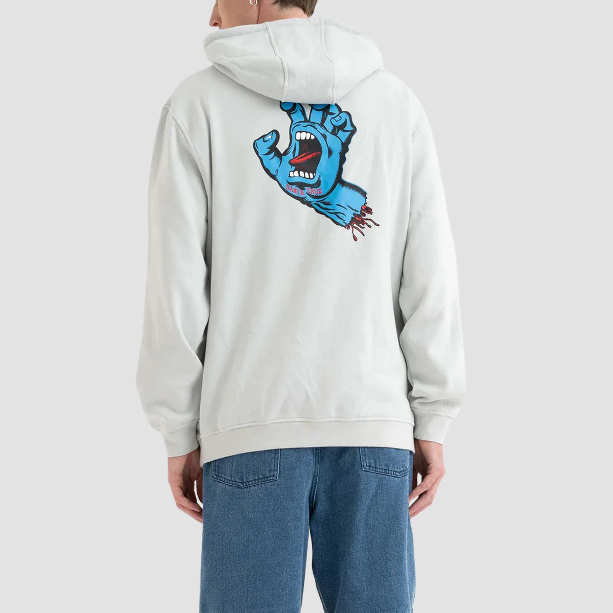 Santa Cruz Screaming Hand Chest Pullover Hoodie Mist